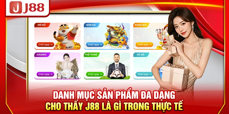 Danh mục sản phẩm đa dạng cho thấy J88 là gì trong thực tế